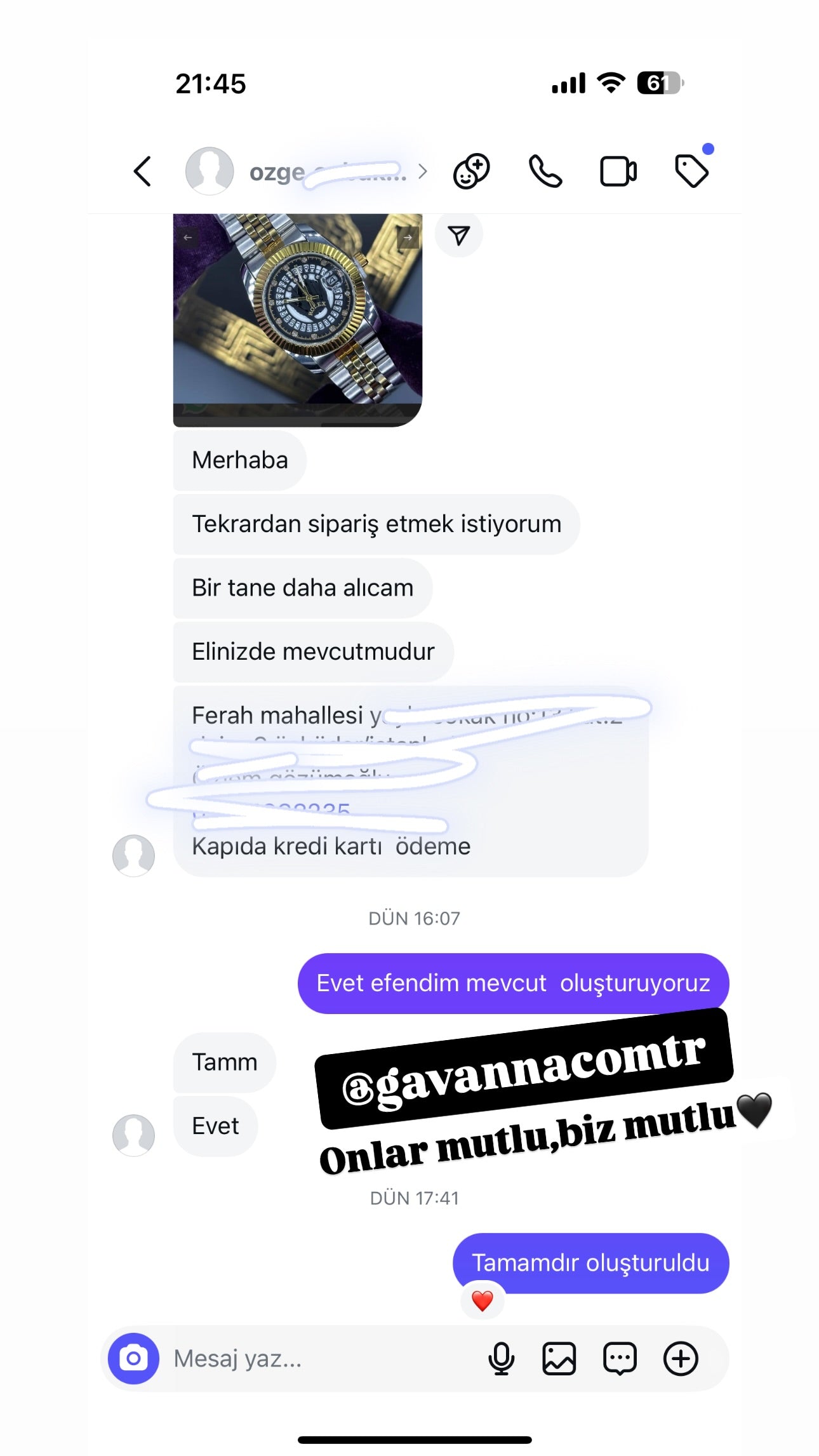 Müşteri fotoğrafı