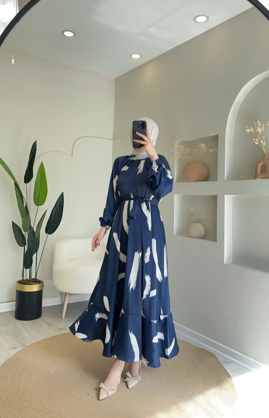 Fırça Desen Elbise