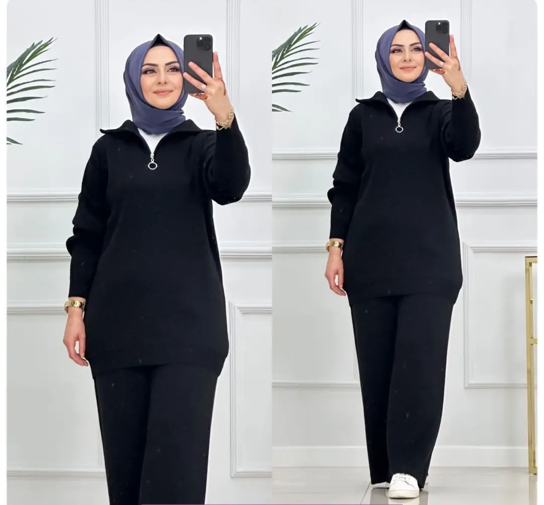 Fermuarlı Triko Takım